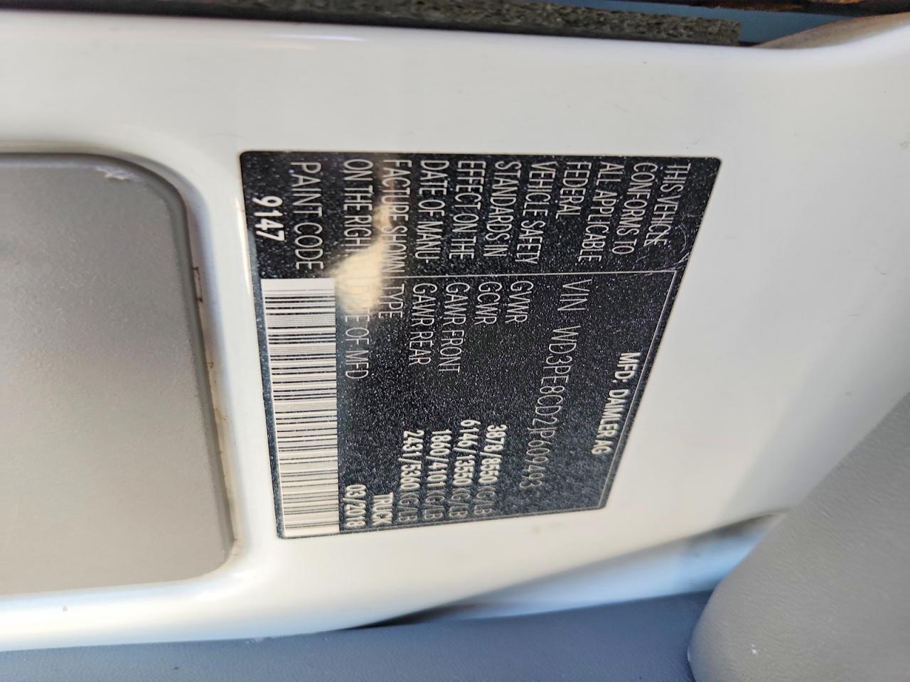 2018 Mercedes-Benz Sprinter VIN WD3PE8CD2JP609493 photo 12