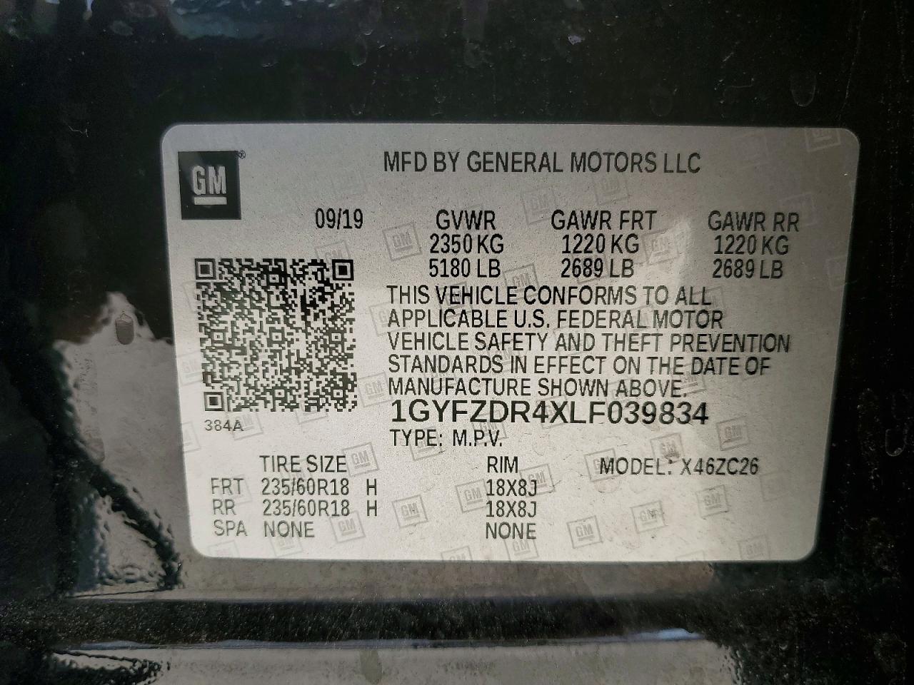 2020 Cadillac Xt4 VIN 1GYFZDR4XLF039834 photo 12