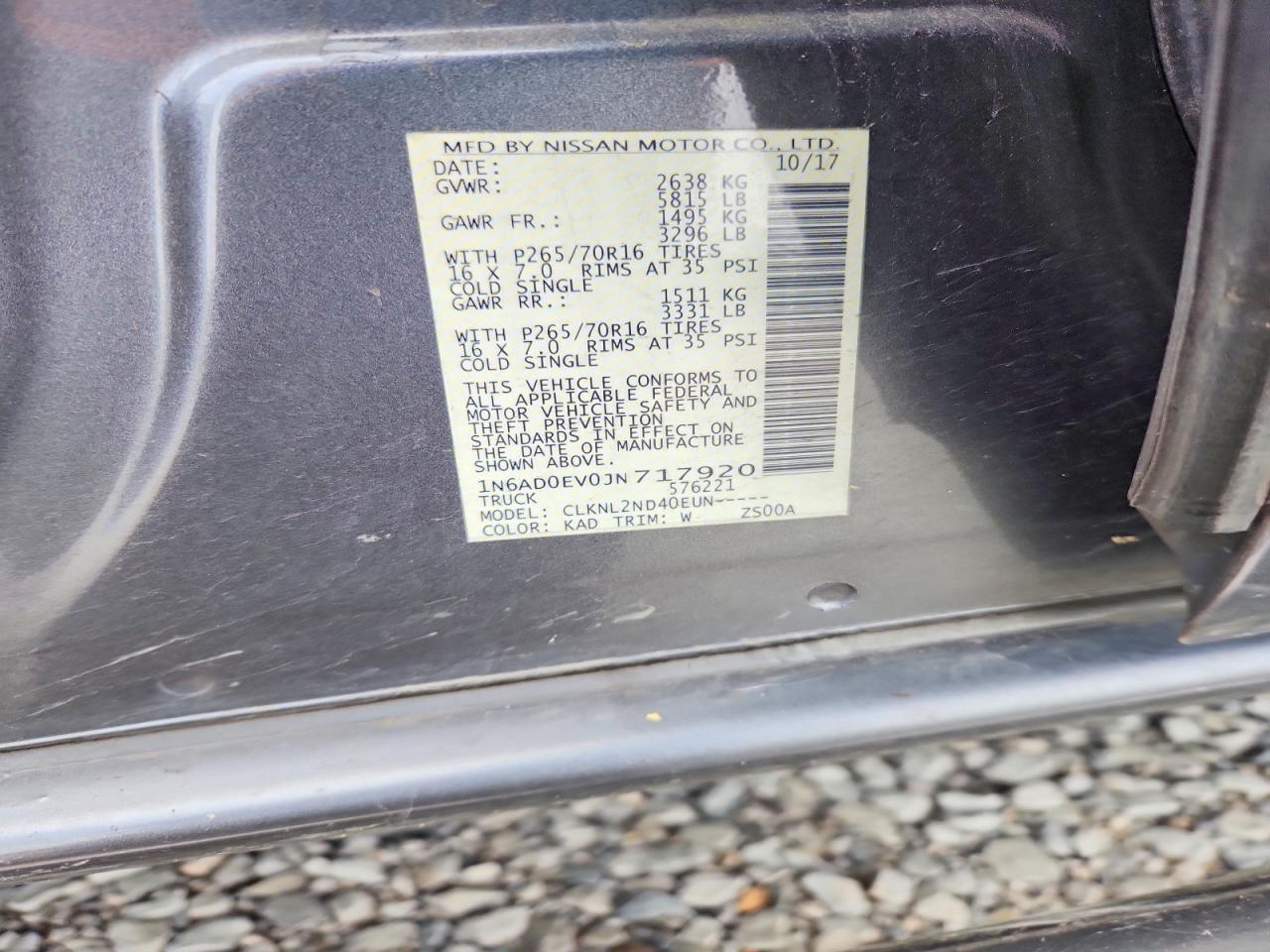 2018 Nissan Frontier VIN 1N6AD0EV0JN717920 photo 12