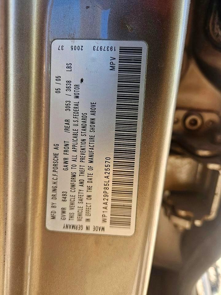 2005 Porsche Cayenne VIN WP1AA29P85LA25570 photo 10