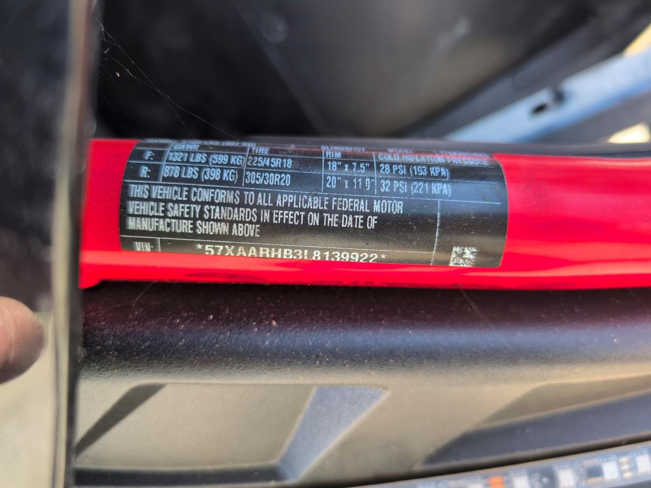 2020 POLARIS Slingshot VIN 57XAARHB3L8139922 photo 10