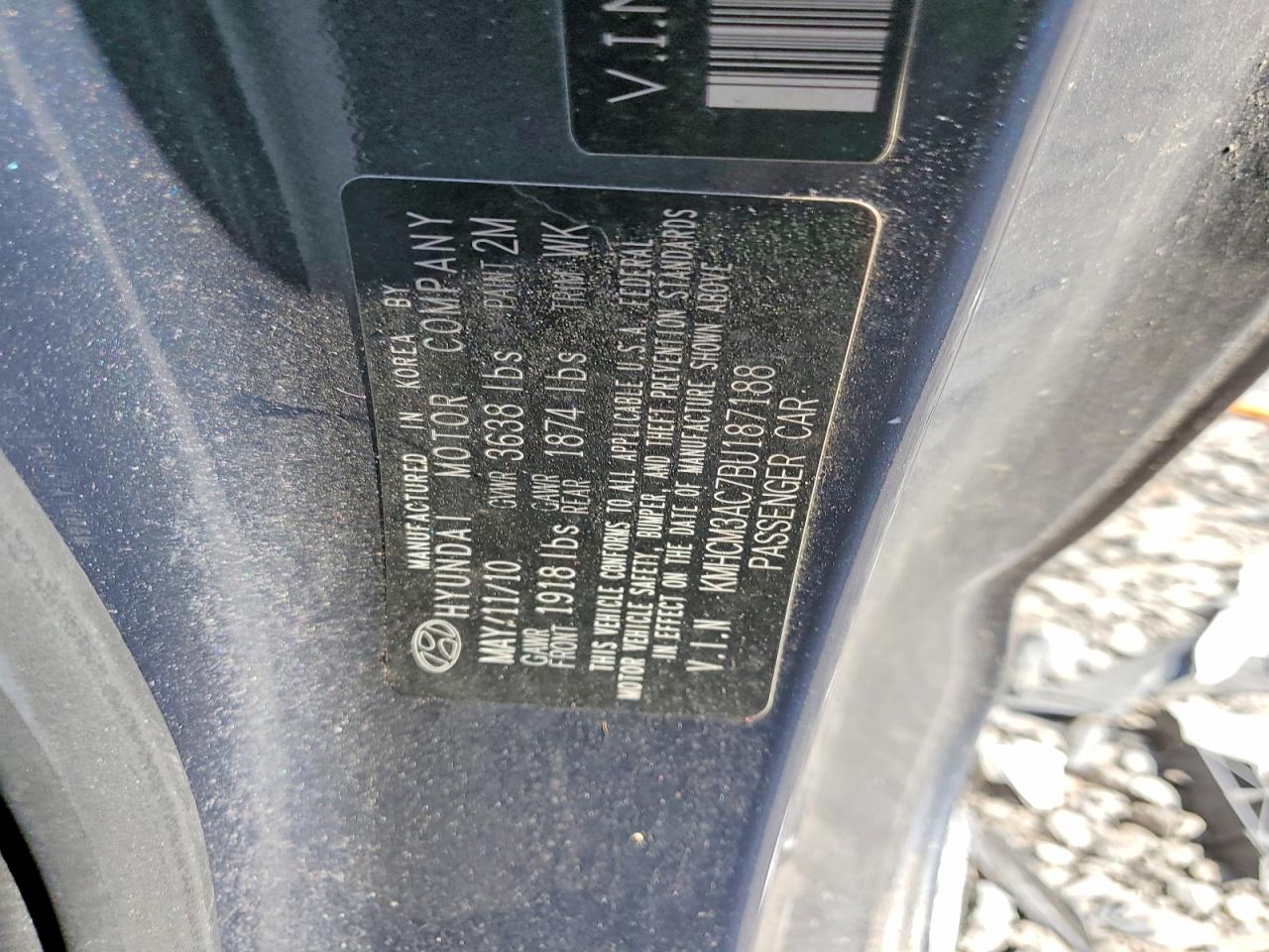 2011 Hyundai Accent VIN KMHCM3AC7BU187188 photo 12