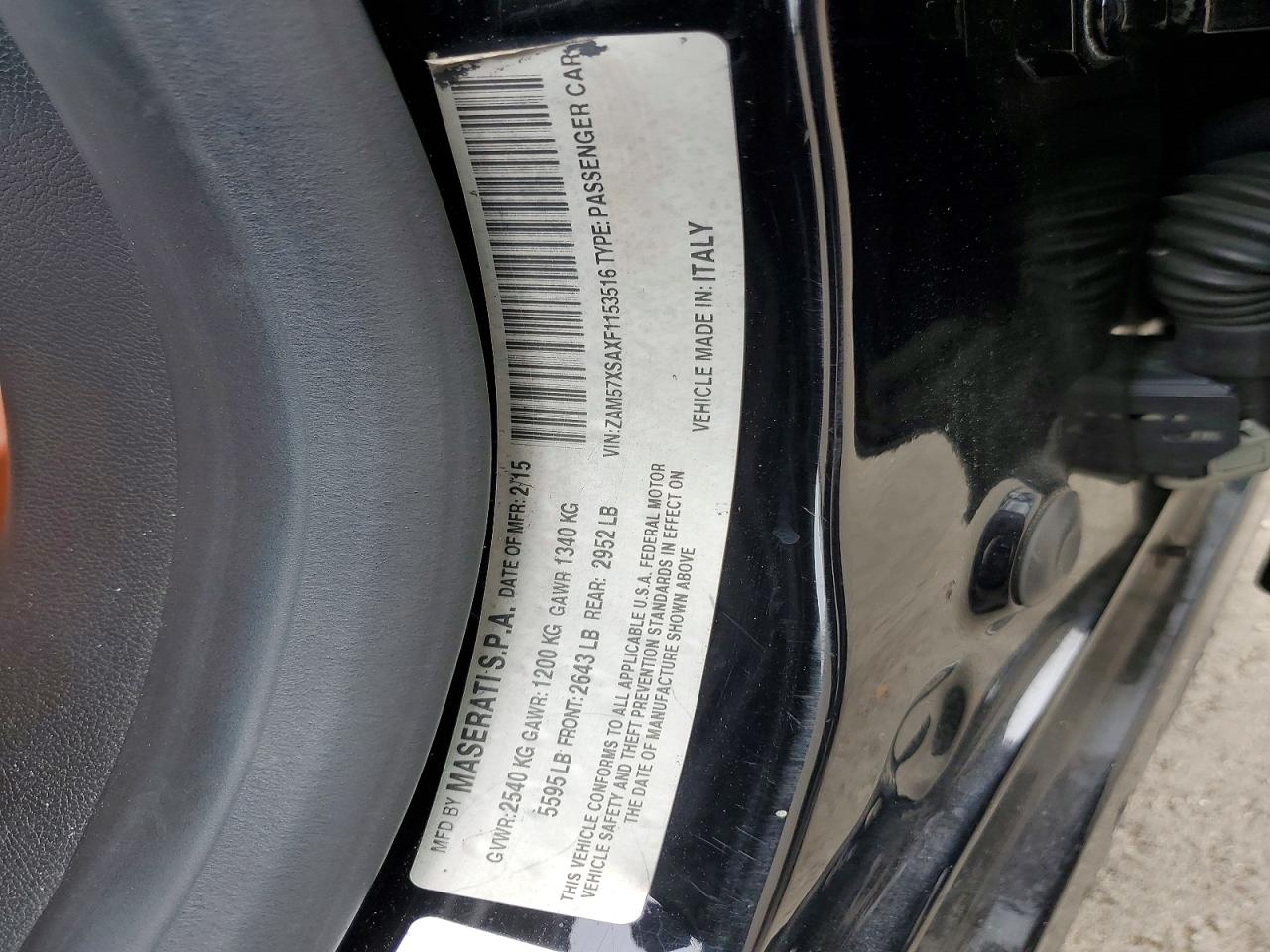 2015 Maserati All other VIN ZAM57XSAXF1153516 photo 12