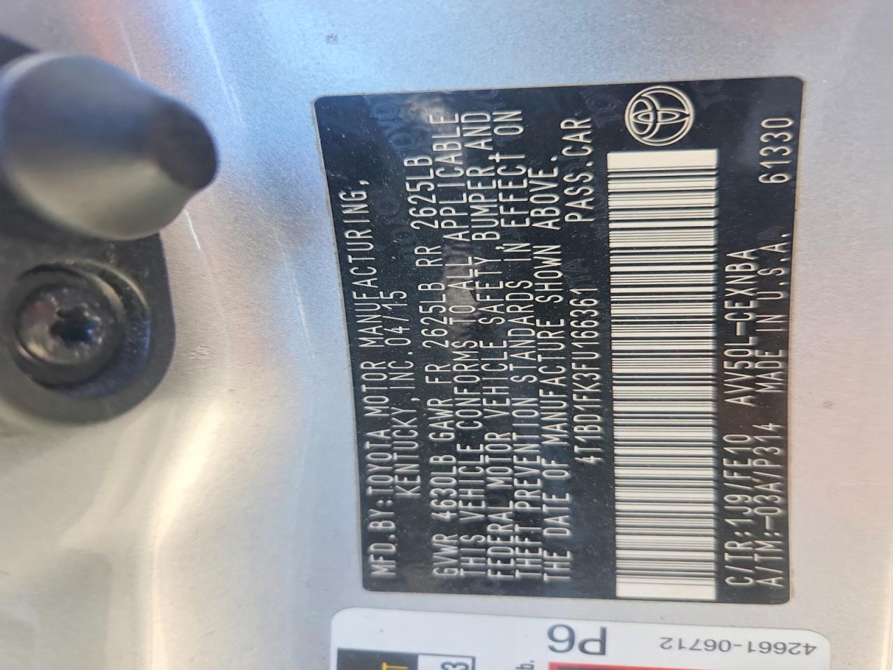 2015 Toyota Camry sola VIN 4T1BD1FK3FU166361 photo 12