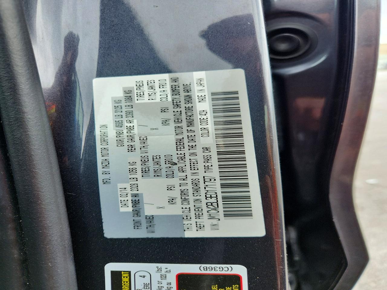2014 Mazda 5 VIN JM1CW2BL3E0171797 photo 12