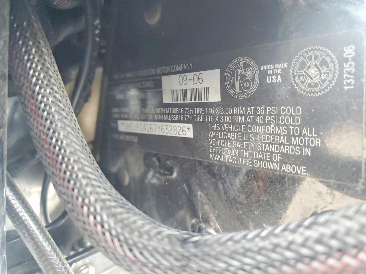 2007 HARLEY Fl VIN 1HD1FC4167Y632826 photo 9