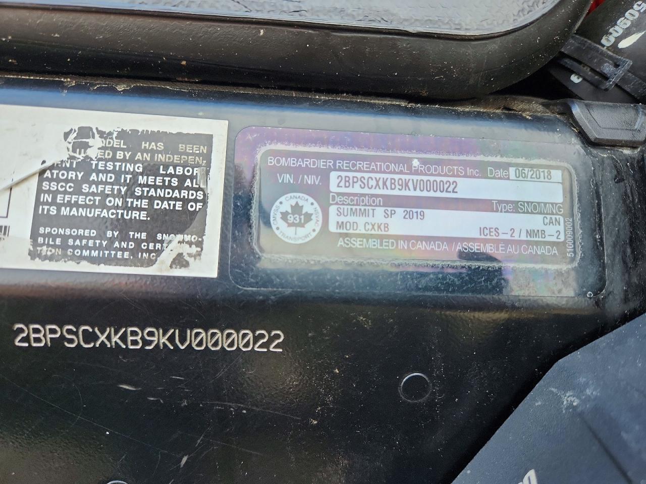 2019 OTHER Summit VIN 2BPSCXKB9KV000022 photo 10