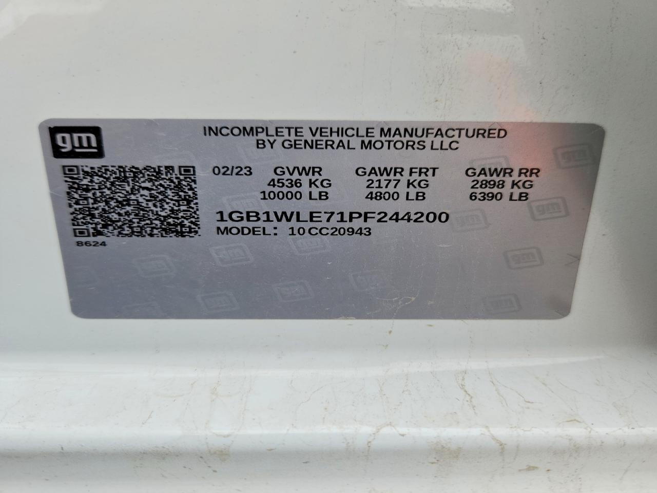 2023 Chevrolet All models VIN 1GB1WLE71PF244200 photo 12