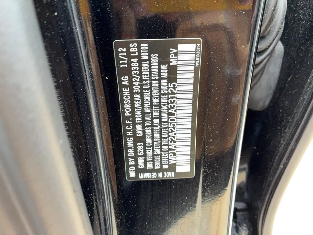 2013 Porsche Cayenne VIN WP1AF2A25DLA33125 photo 10