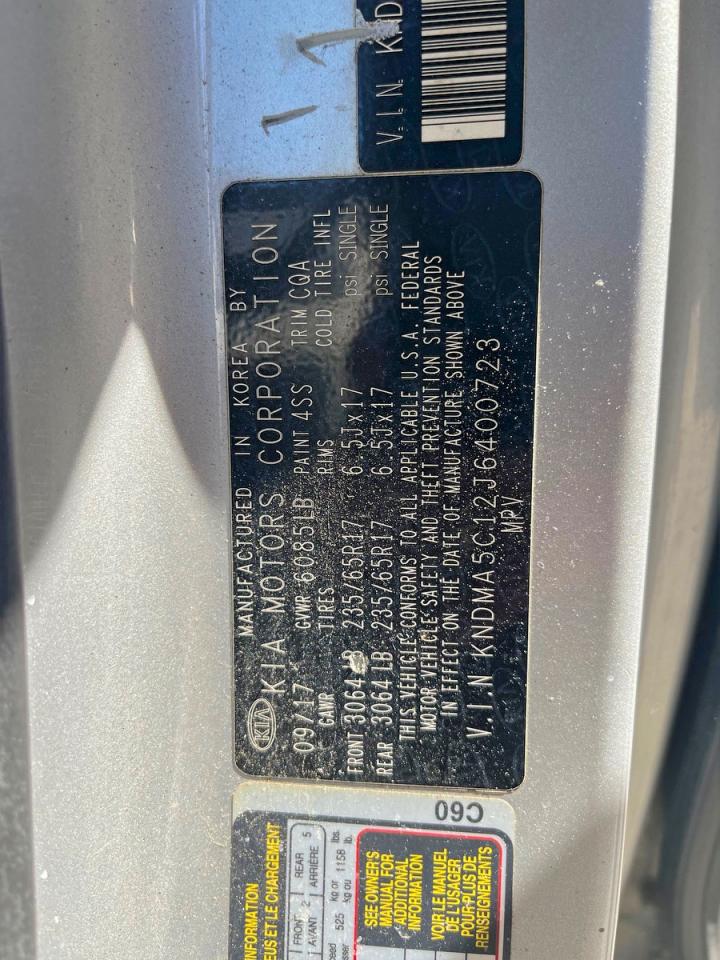 2018 Kia SEDONA VIN KNDMA5C12J6400723 photo 10
