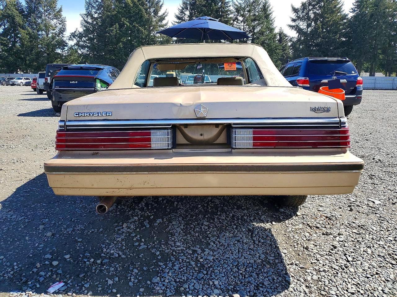 1984 CHRYSLER Lebaron VIN 1C3BC55C3EG167732 photo 6