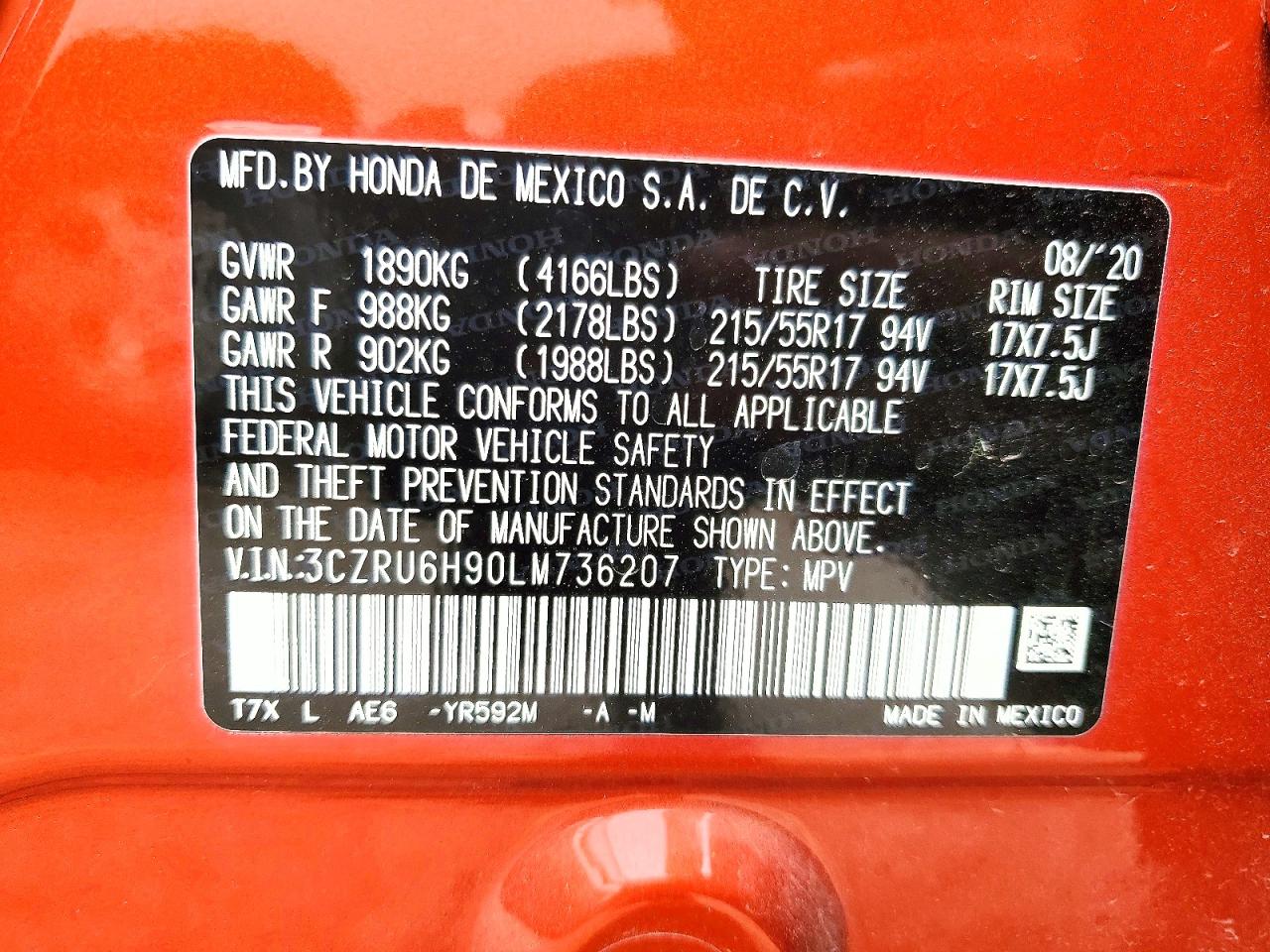2020 Hr-v VIN 3CZRU6H90LM736207 photo 12