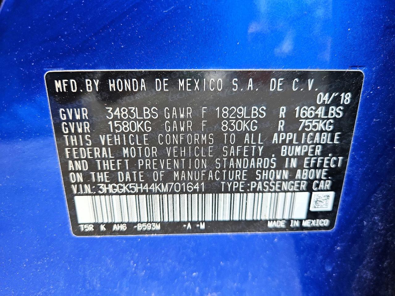 2019 Honda Fit VIN 3HGGK5H44KM701641 photo 12