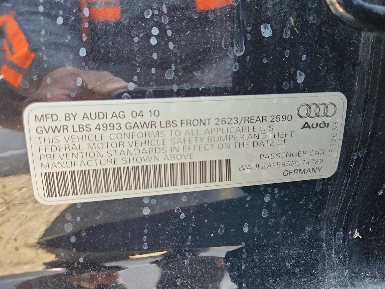 2010 Audi A6 VIN WAUEKAFB9AN074789 photo 12