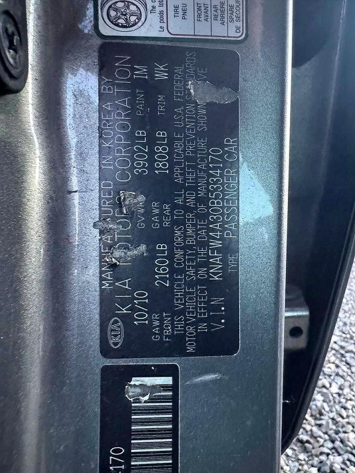 2011 Kia Forte VIN KNAFW4A30B5334170 photo 10