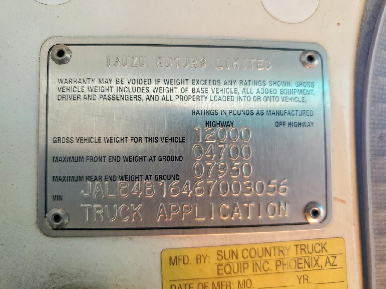 2006 Isuzu Npr VIN JALB4B16467003056 photo 12