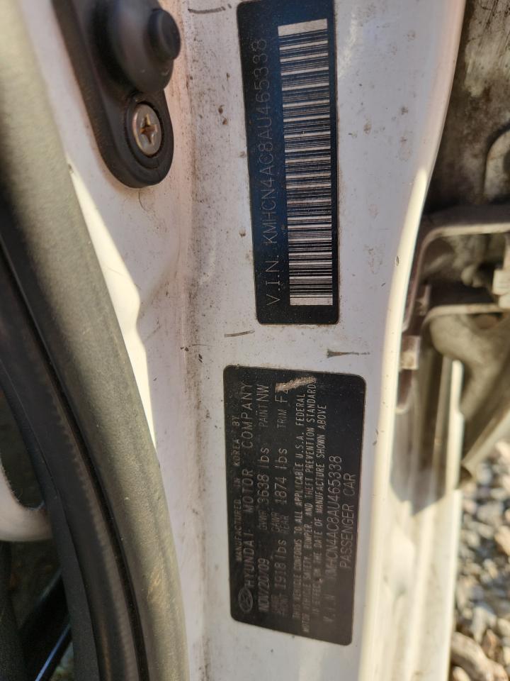 2010 HYUNDAI Accent VIN KMHCN4AC8AU465338 photo 12