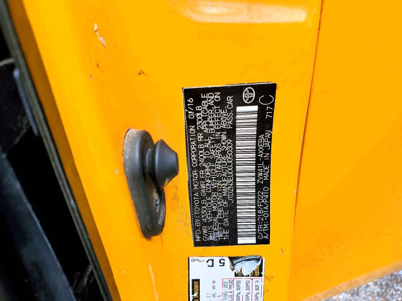 2016 Toyota Prius VIN JTDZN3EU0GJ050309 photo 12