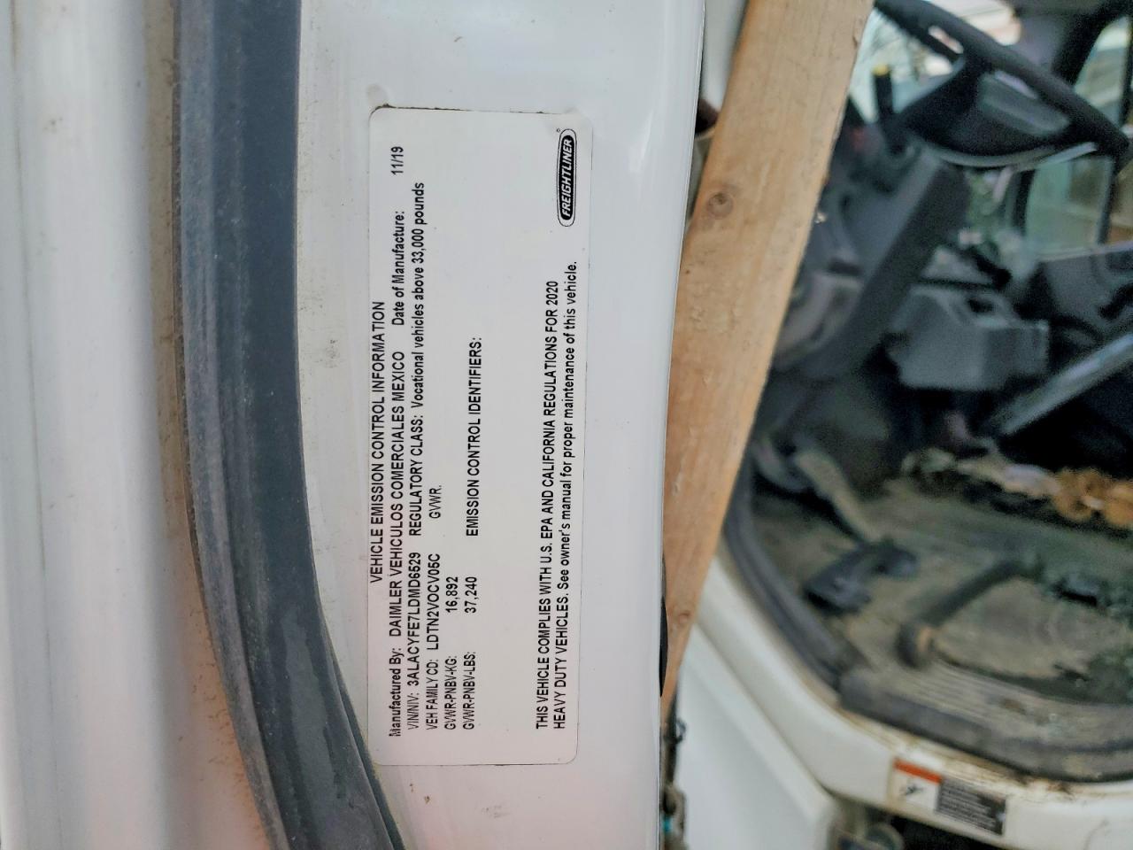 2020 FREIGHTLINER All other VIN 3ALACYFE7LDMD6529 photo 10