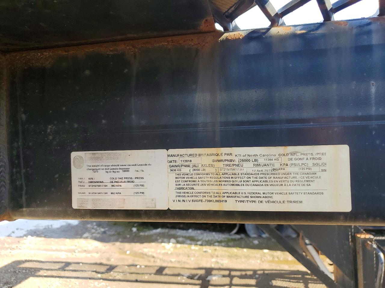 2019 KAUFMAN Ez 4 VIN 5VGFE4739KL003419 photo 10