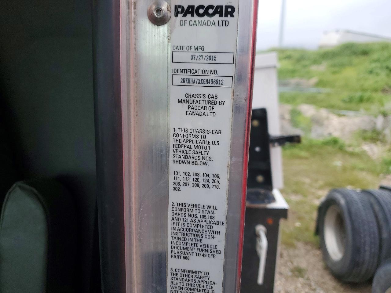 2016 KENWORTH All other VIN 2NKHHJ7XXGM496912 photo 10