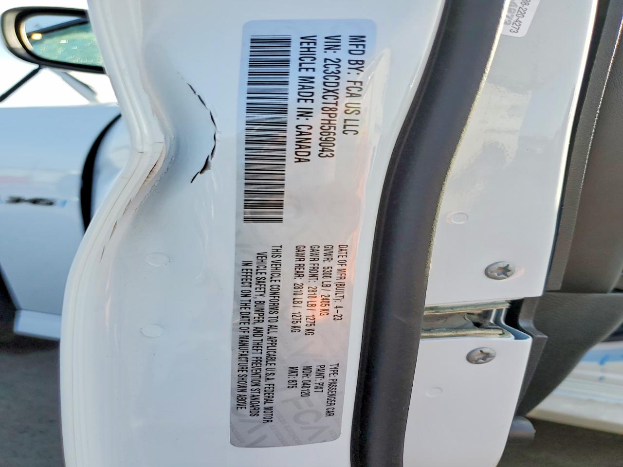 2023 Dodge Charger VIN 2C3CDXCT8PH569043 photo 12