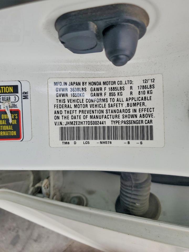 2013 Honda Insight VIN JHMZE2H77DS002441 photo 12