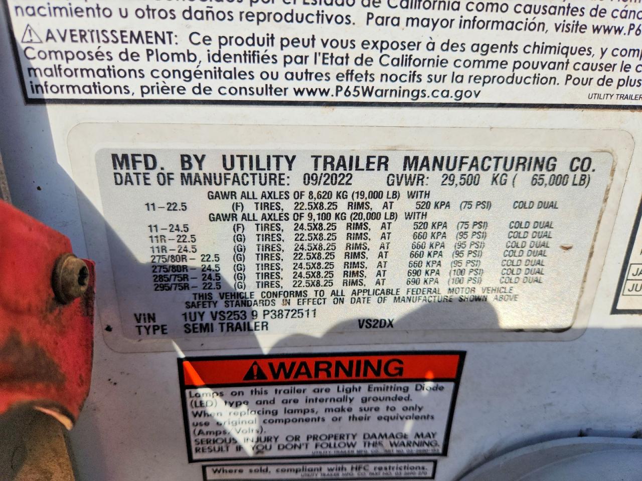 2023 UTILITY All models VIN 1UYVS2539P3872511 photo 10