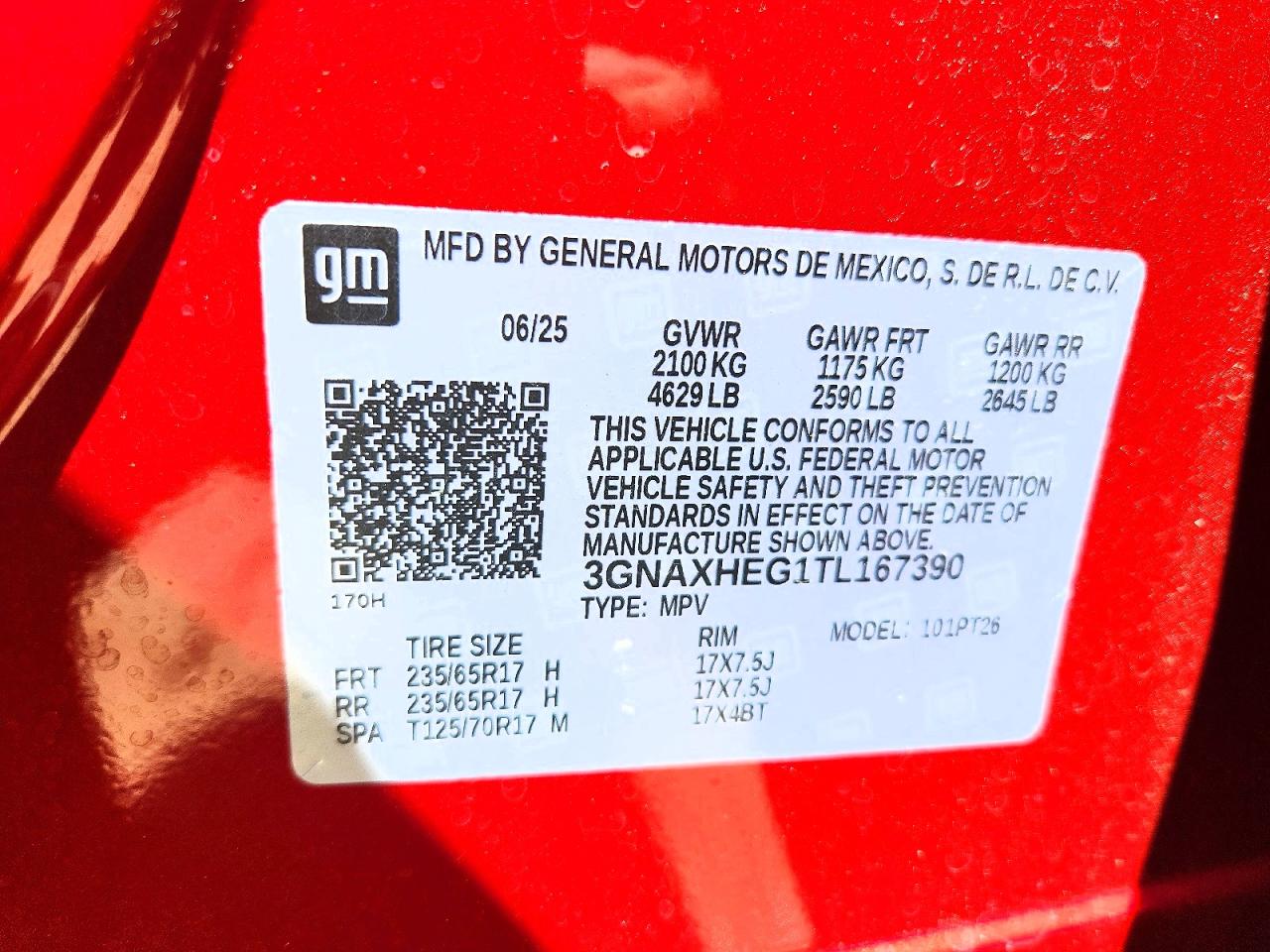 2026 Chevrolet Equinox VIN 3GNAXHEG1TL167390 photo 12