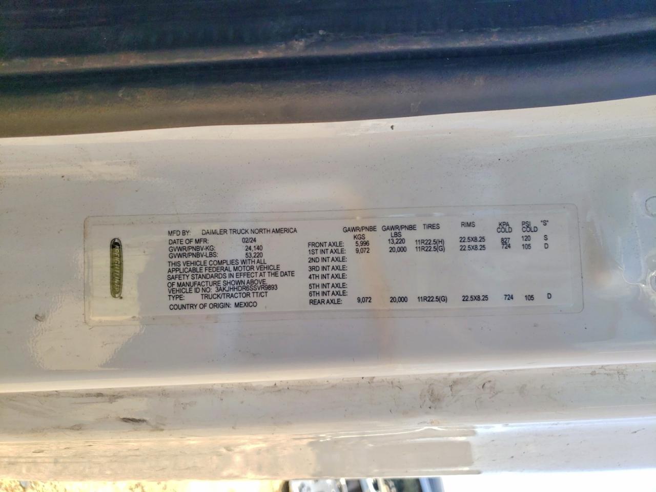 2025 FREIGHTLINER All other VIN 3AKJHHDR6SSVR9893 photo 10
