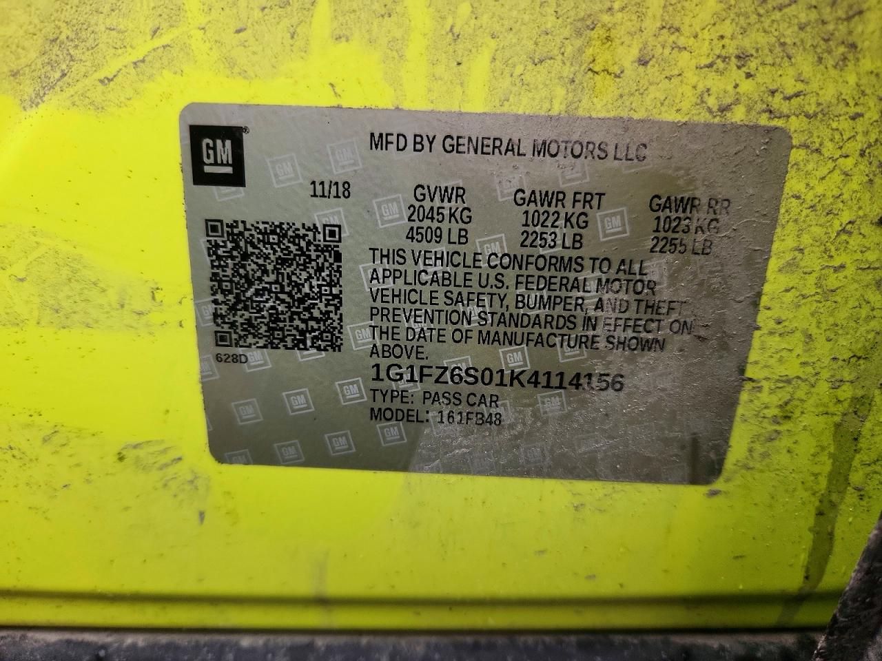2019 Chevrolet Bolt VIN 1G1FZ6S01K4114156 photo 12