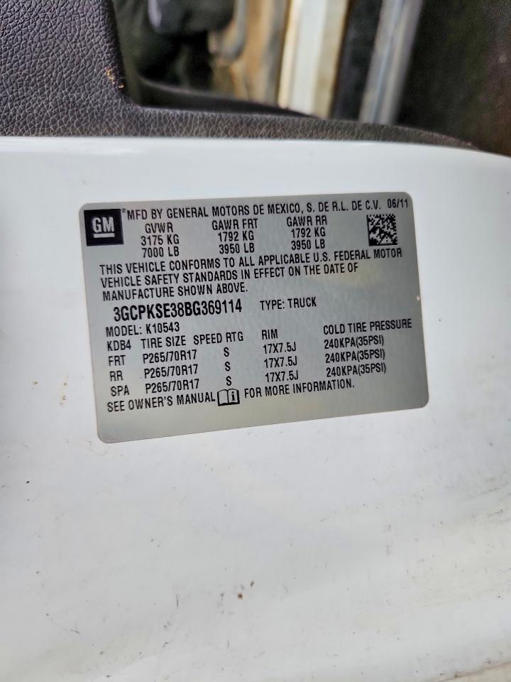 2011 Chevrolet All models VIN 3GCPKSE38BG369114 photo 12