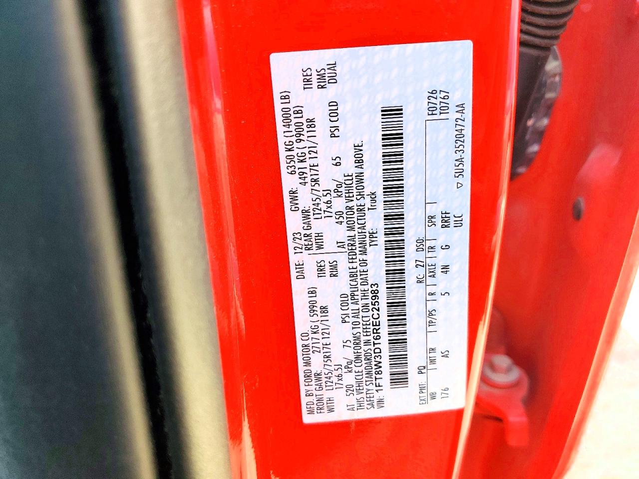 2024 Ford F350 supe VIN 1FT8W3DT6REC25983 photo 12