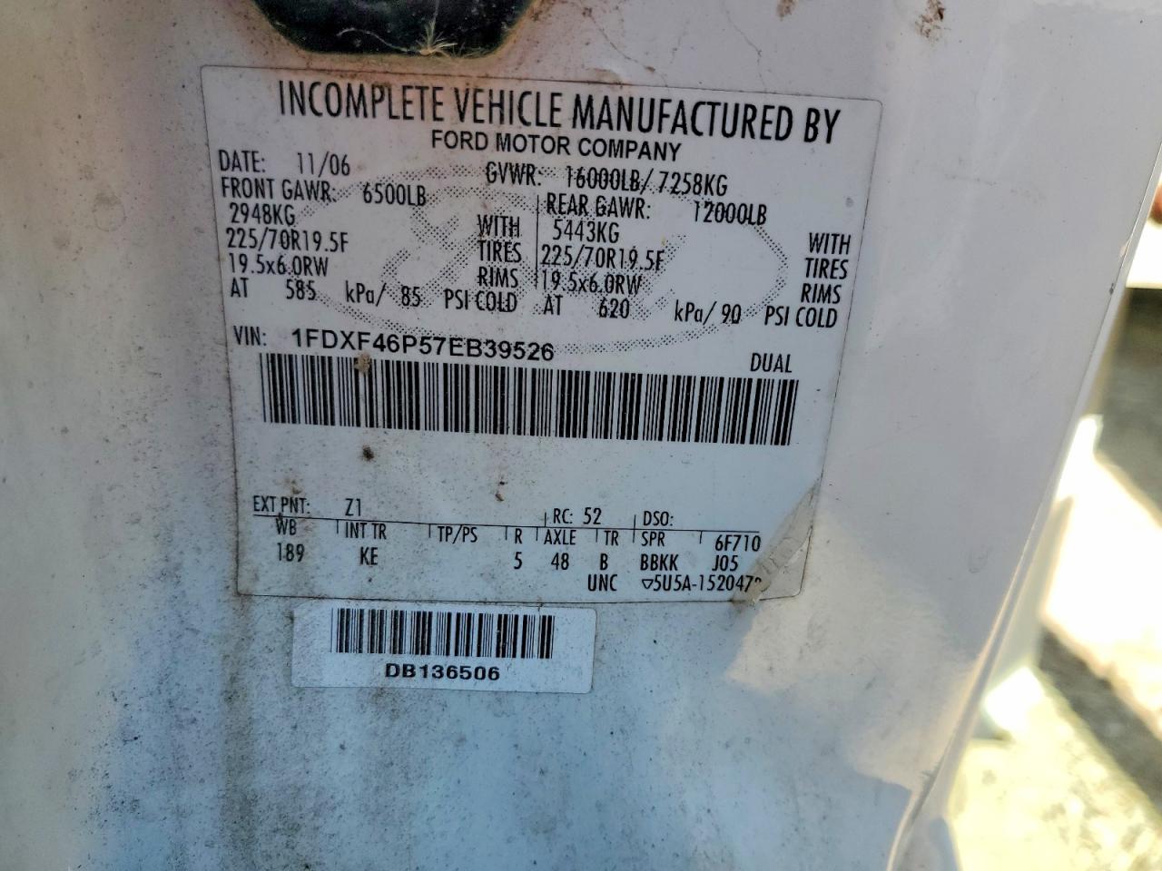 2007 Ford F450 VIN 1FDXF46P57EB39526 photo 12