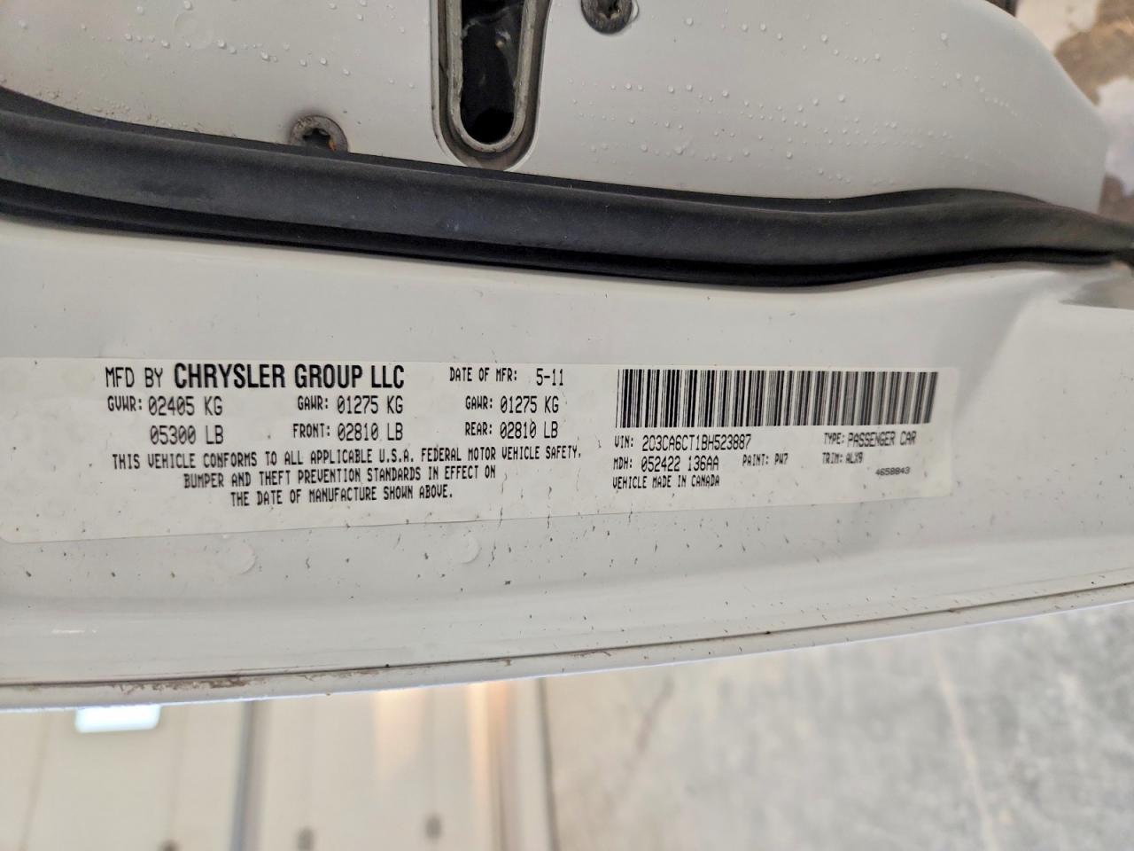 2011 Chrysler 300 VIN 2C3CA6CT1BH523887 photo 12