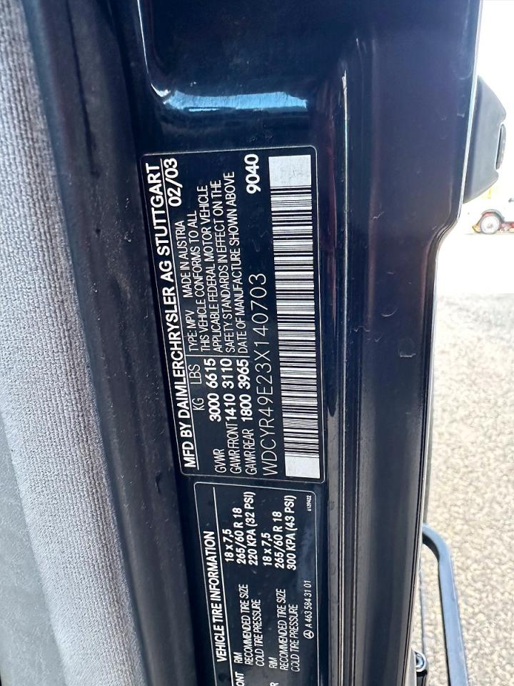 2003 MERCEDES-BENZ G-class VIN WDCYR49E23X140703 photo 10