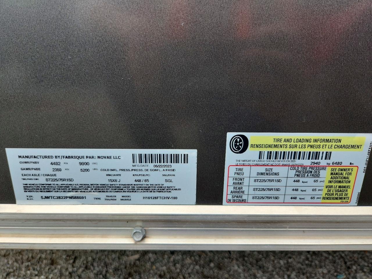 2023 H H10128ftcv VIN 5JWTC2822PN588691 photo 10