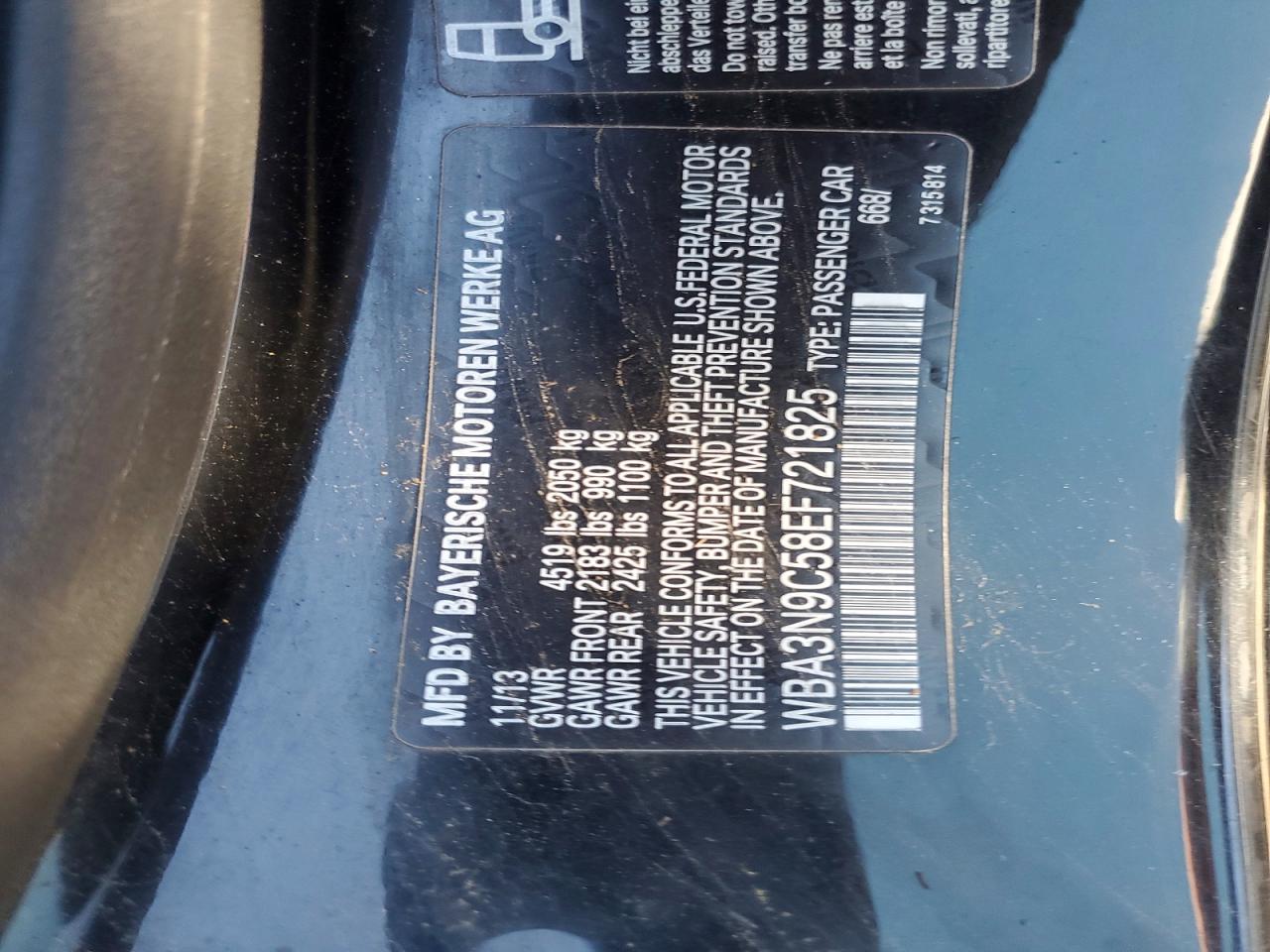 2014 BMW 4 series VIN WBA3N9C58EF721825 photo 12