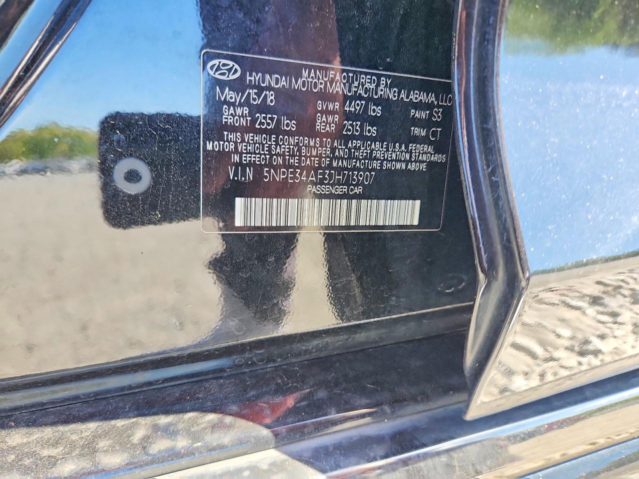 2018 Hyundai Sonata VIN 5NPE34AF3JH713907 photo 12