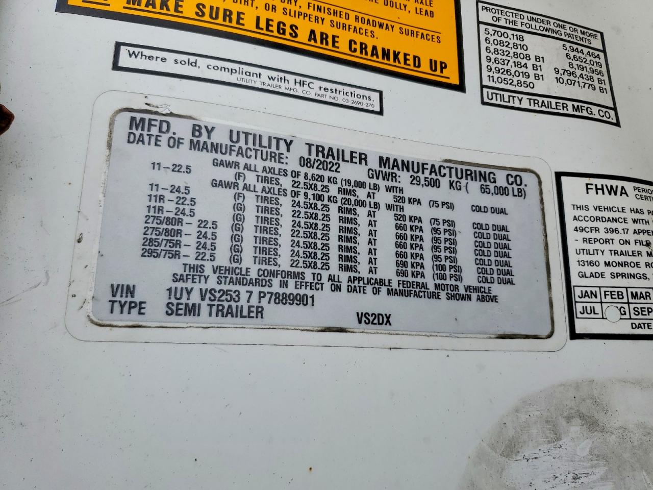 2023 UTILITY Utility tr VIN 1UYVS2537P7889901 photo 8