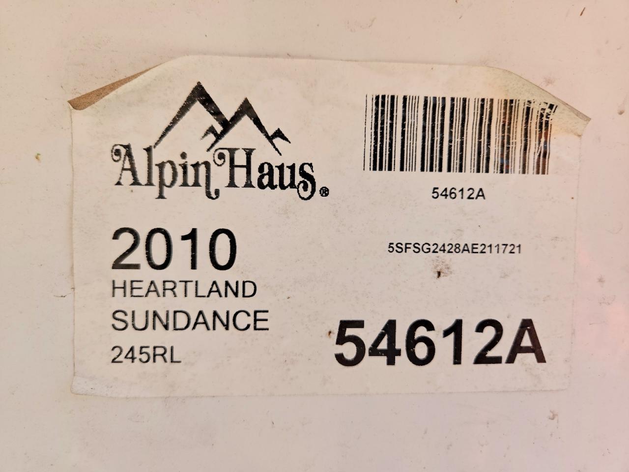 2010 HEARTLAND All models VIN 5SFSG2428AE211721 photo 10