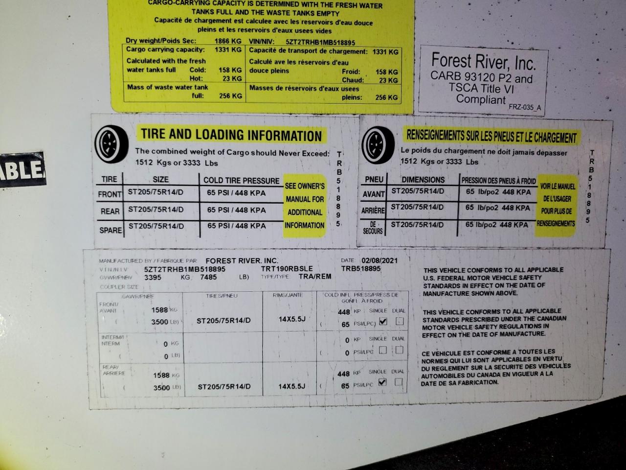 2021 Tracer VIN 5ZT2TRHB1MB518895 photo 10
