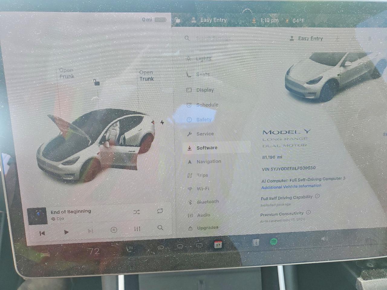 2020 Tesla Model y VIN 5YJYGDEE8LF039550 photo 9