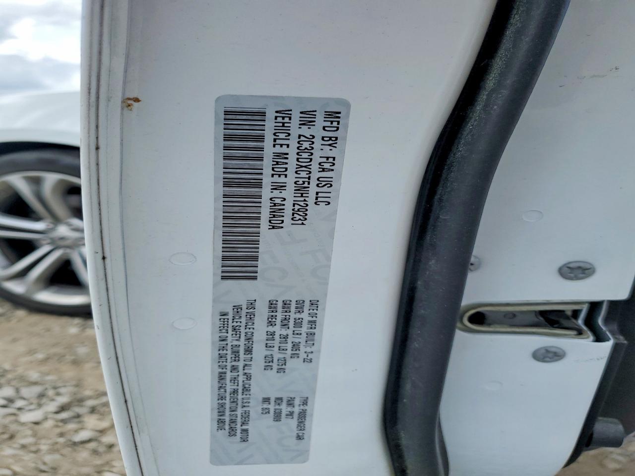 2022 Dodge Charger VIN 2C3CDXCT5NH129231 photo 12