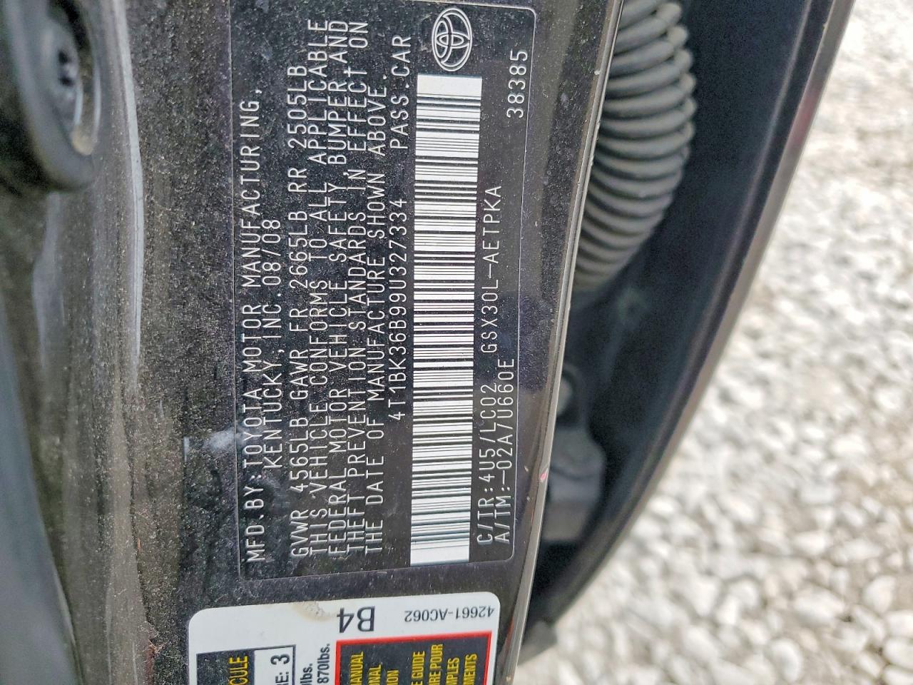 2009 Toyota Avalon VIN 4T1BK36B99U327334 photo 12