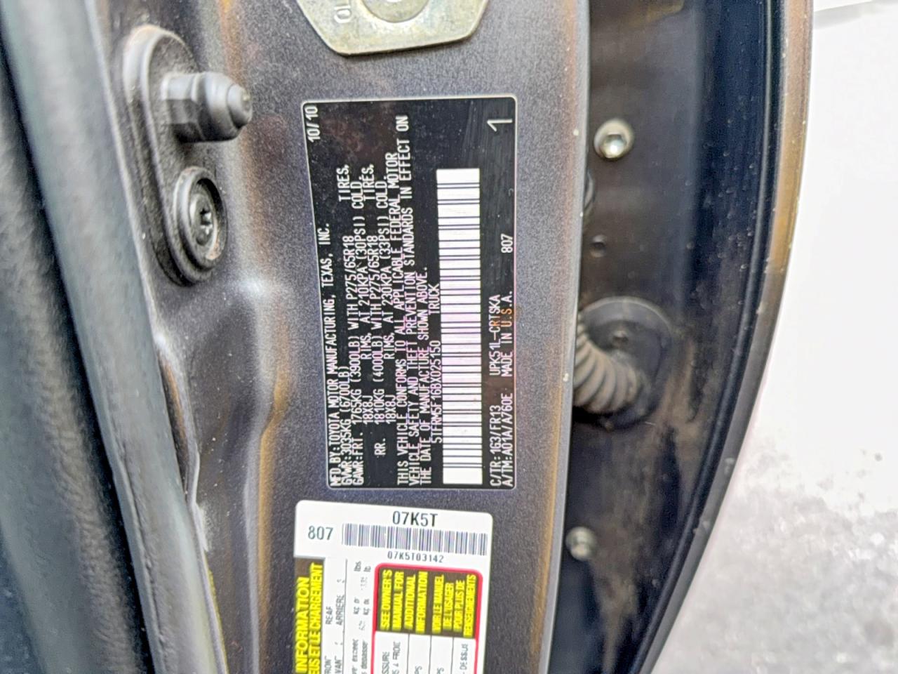 2011 Toyota Tundra VIN 5TFRM5F16BX025150 photo 10