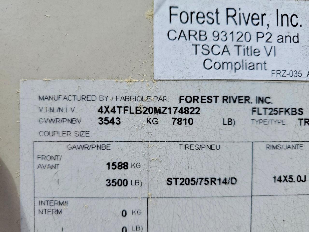 2021 FOREST All models VIN 4X4TFLB20MZ174822 photo 10