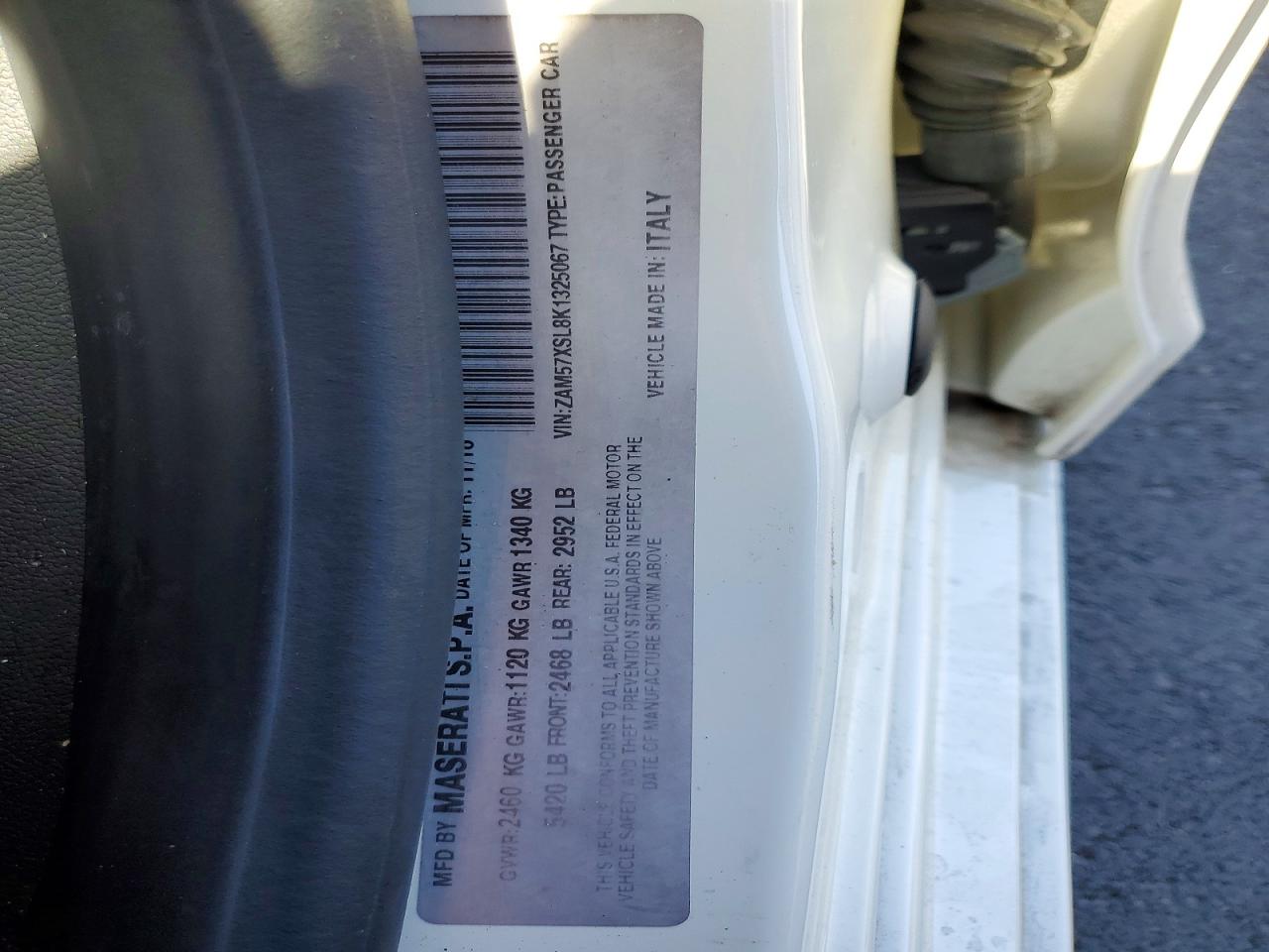 2019 Maserati All other VIN ZAM57XSL8K1325067 photo 12