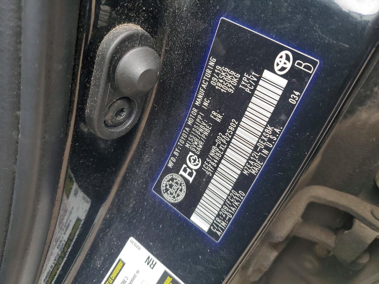 2020 Corolla VIN 5YFB4RBEXLP025802 photo 12