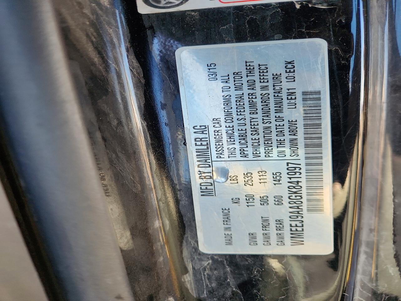 2016 SMART Fortwo VIN WMEEJ9AA8GK841997 photo 12